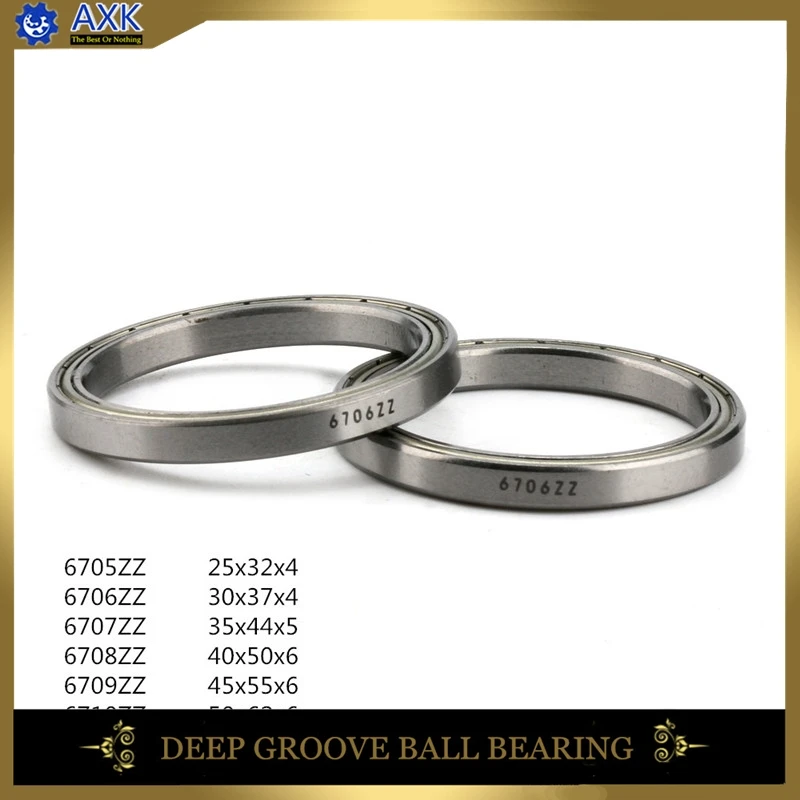 Шарикоподшипники AXK 6705ZZ 6706ZZ 6707ZZ 6708ZZ 6709ZZ 6710ZZ 25*32*4 мм (10 шт.) тонкие шарикоподшипники