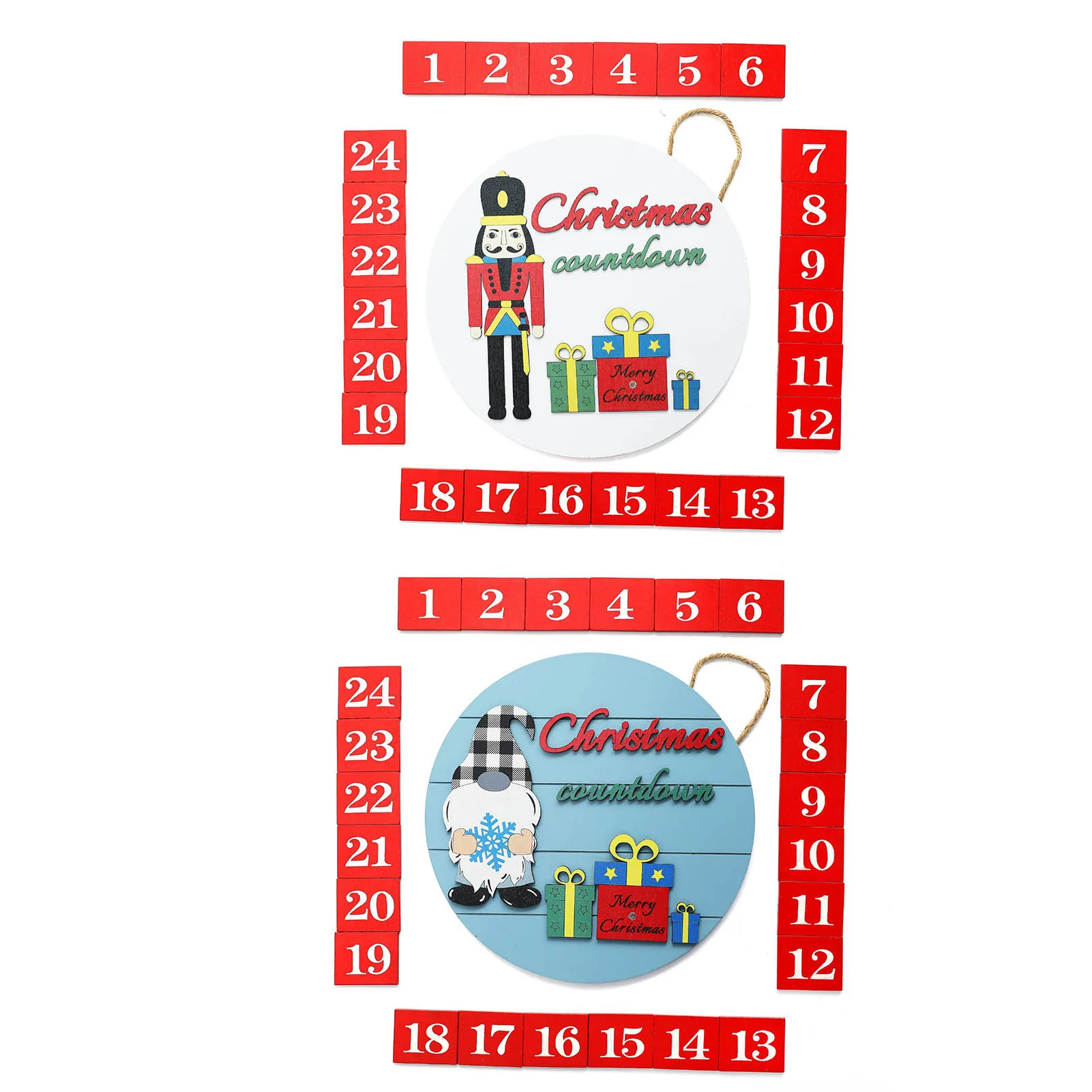 

Рождественский календарь с обратным отсчетом, деревянная вывеска, Рождественский знак для крыльца, декоративный гайковёр/дверь Рудольфа, п...