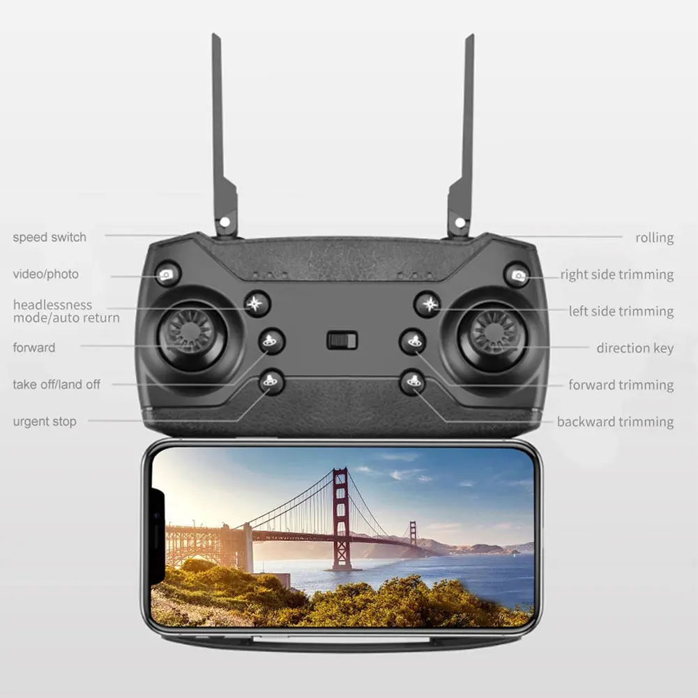 

2021New E88Pro Drone 4k Profesional Gps Hd 4k Rc Airplane Dual-Camera Wide-Angle Head Remote Quadcopter Airplane Toy Helicopter