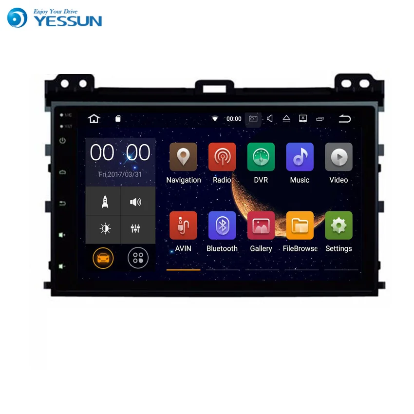 Yessun для Toyota Prado 2002 ~ 2009 Android 6 0 мультимедийный плеер система автомобильный