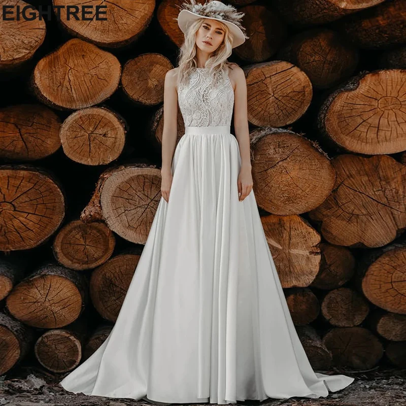 

Винтажное свадебное платье из тюля, без рукавов, с лямкой на шее