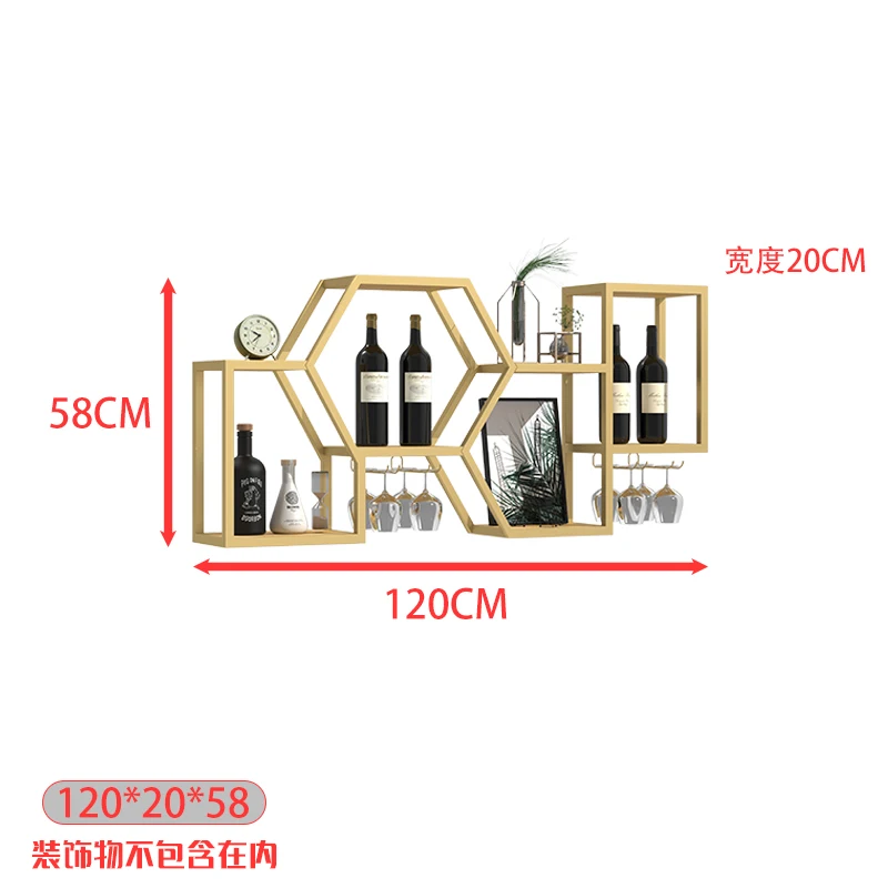 

Red Wine Rack Wall hanging iron art Red Wine Cabinet Display Rack Creative red wine rack restaurant wall mounted wine rack Shelf