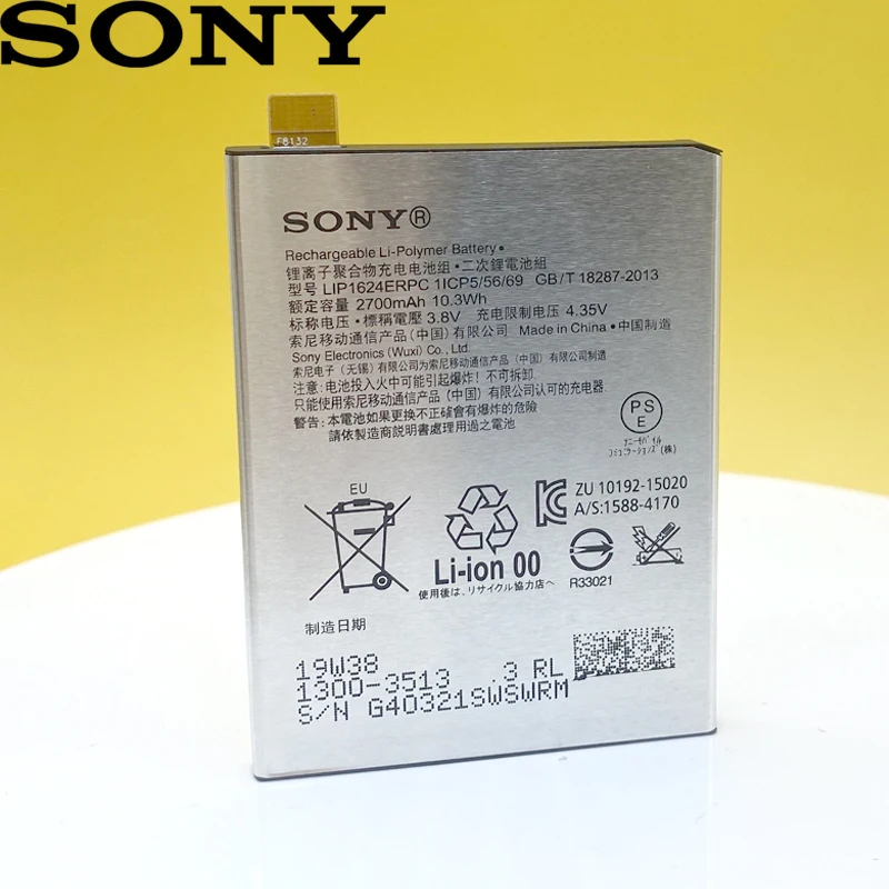 Sony-bater&iacute;a 100% Original para tel&eacute;fono m&oacute;vil, 2700mAh, LIP1624ERPC, Sony Xperia X, F8131, F8132, &uacute;ltima producci&oacute;n, bater&iacute;a de alta calidad-4