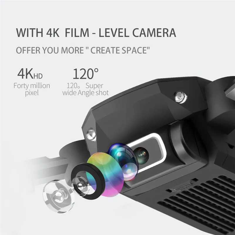 Мини-Дрон с Wi-Fi FPV 4K/1080P HD камерой режим удержания высоты складной