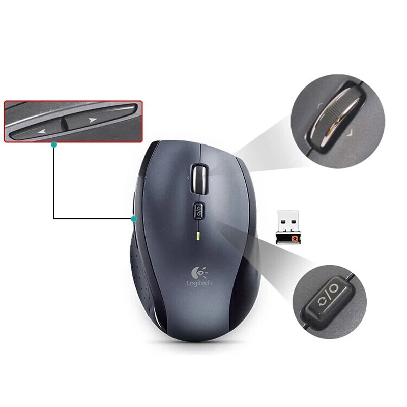 Мышь Logitech M705 Лазерная беспроводная 2 4 ГГц 1000DPI для Windows 10/8/7 | Компьютеры и офис