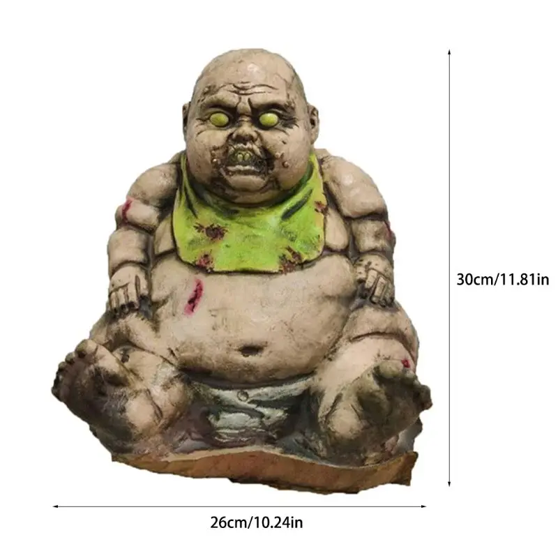 

Scary Ghost Head Doll Escape Room Halloween Themed Prank Horror Ornaments Haunted House Decoration Horrifying Scene Prop