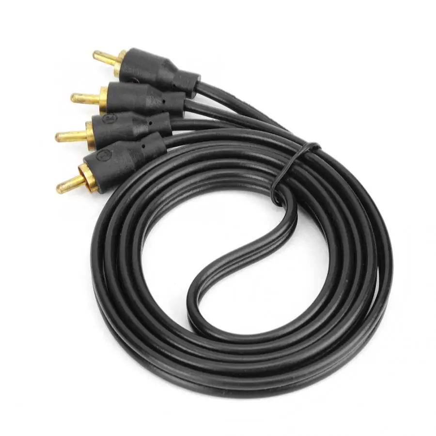 Автомобильный RCA аудио кабель динамик усилитель провода Чистая медь 3.9ft
