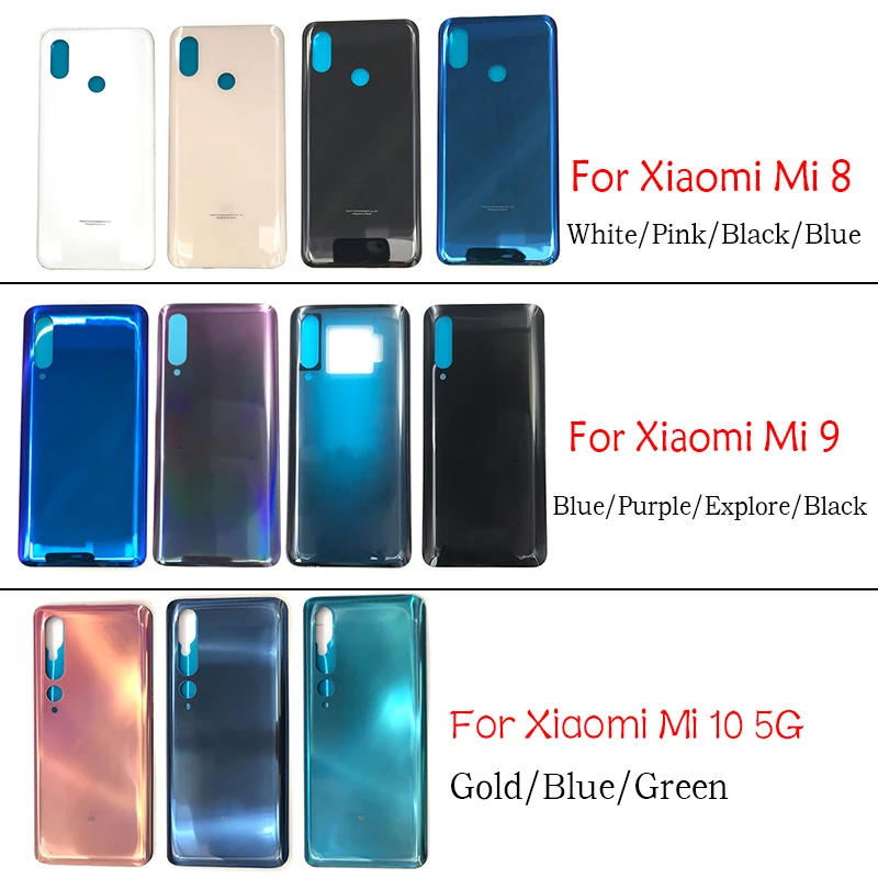 

Запасная задняя крышка батарейного отсека для Xiaomi Mi 8 9 10 Mi8 Mi9 Mi10 5G