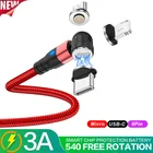 Новый Магнитный USB-кабель 540 , кабель для быстрой зарядки типа C, магнитное зарядное устройство, кабель для передачи данных, кабель Micro USB, шнур USB