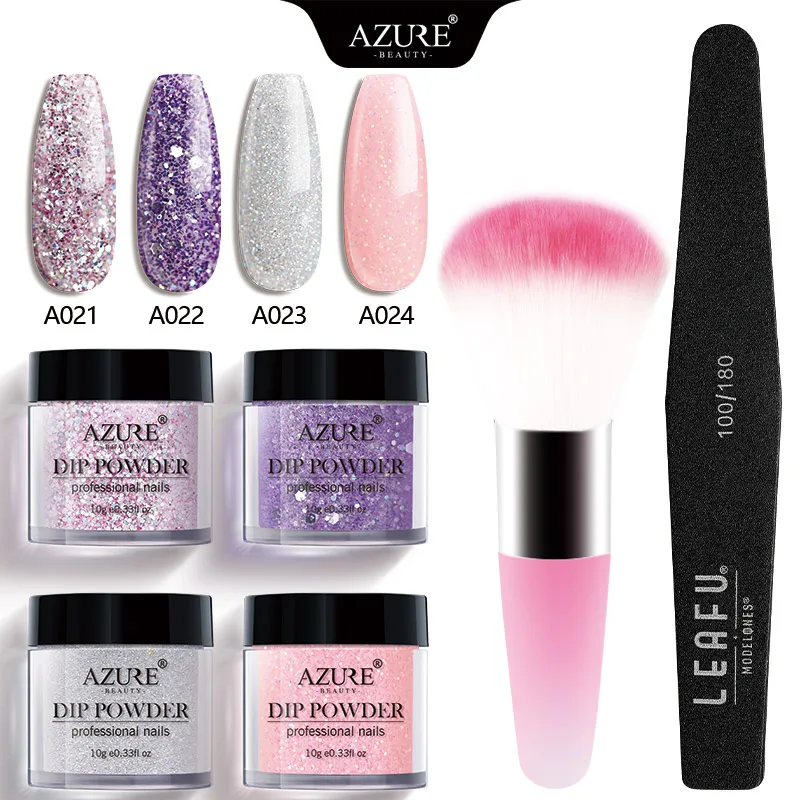 Azure beauty 6 шт./лот блестящая пудра градиентная цветная нужен базовый активатор