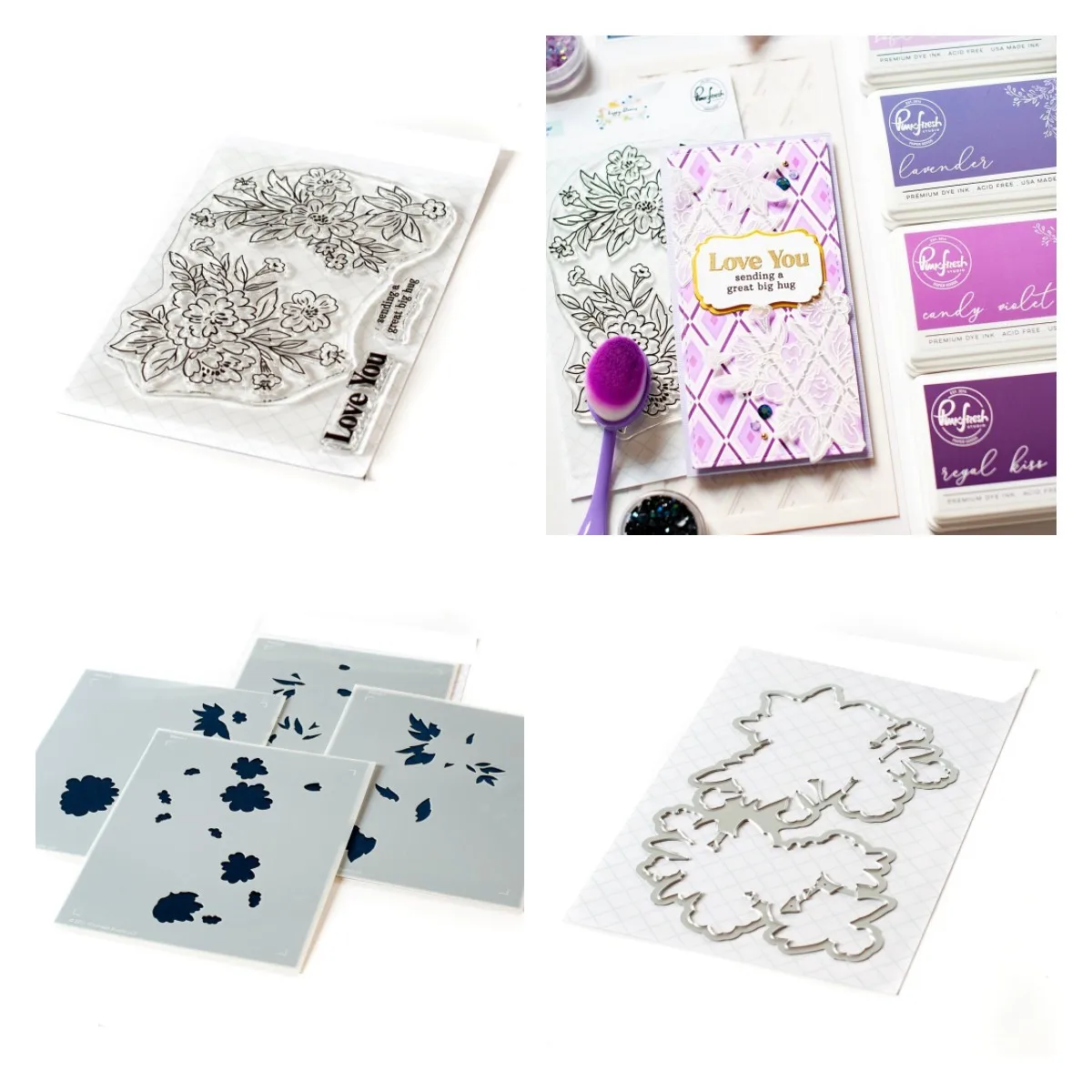 

Happy Blooms Floral Metal Cutting Dies and Silicone Stamps Stencil DIY Scrapbooking Paper Handmade Album Stamp Die Sheets Greet