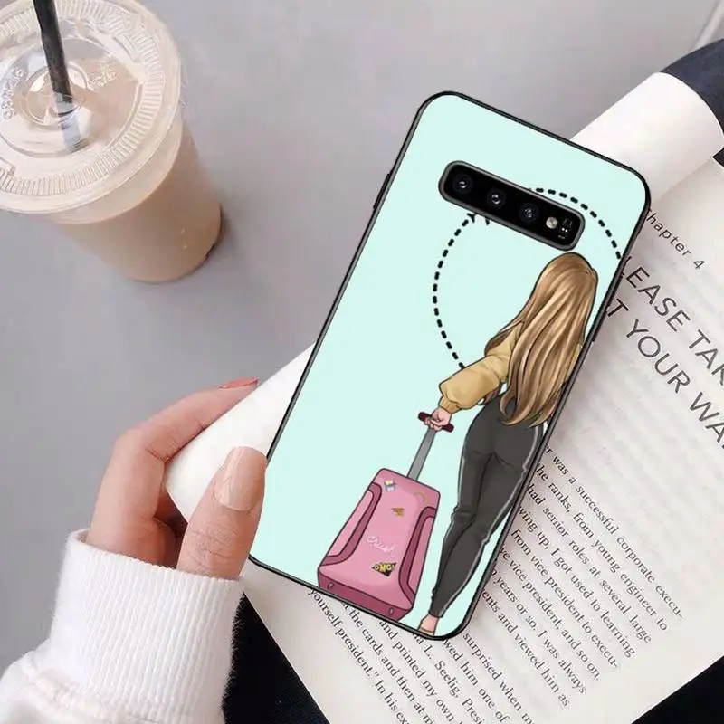 

Beautiful Girlfriend Back Phone Case Luxury Brand Case For Samsung Galaxy S8 S9 S10e S20 PLUS J6 J600 Cases Cover