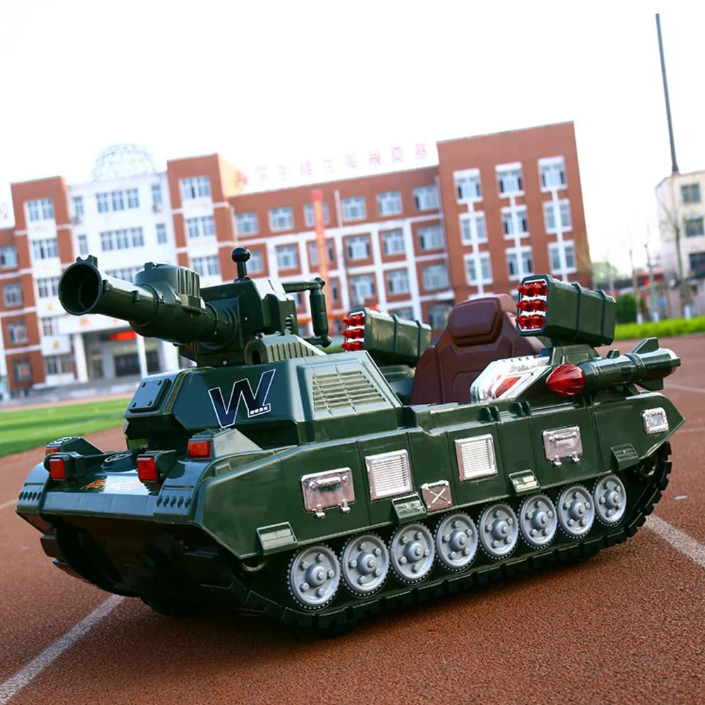 Детский Танк с дистанционным управлением четырехколесный электрический