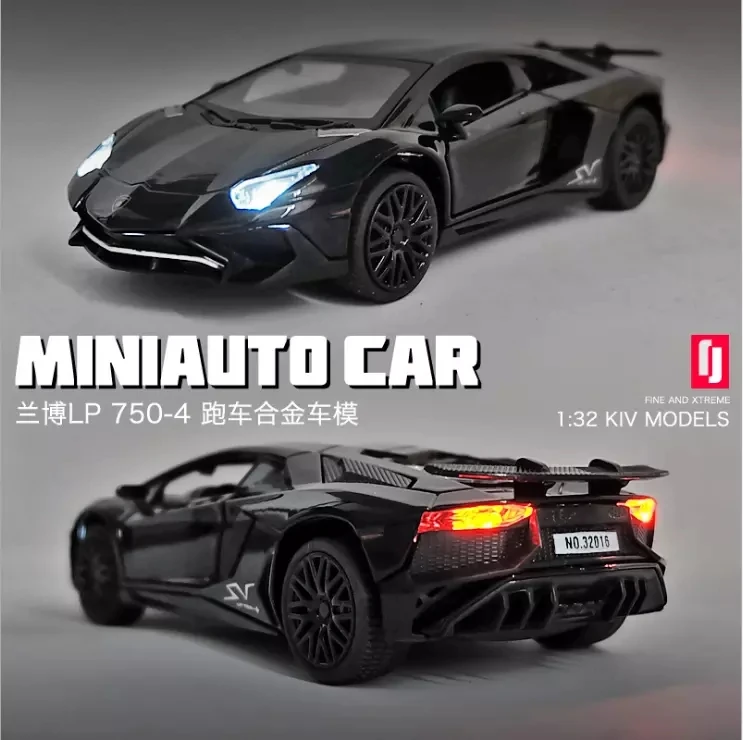 

1:32 Scale Lamborghinis LP750-4 Alloy Car model Diecast Toy Vehicle High Simitation car Toys For Children Kids Xmas Gifts