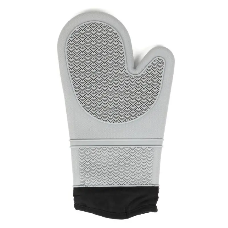 

1pc Silicone Heat Resistant Microwave Cotton Glove Waterproof Non-slip Kitchen Cooking Gadget Household Baking Oven Mitts