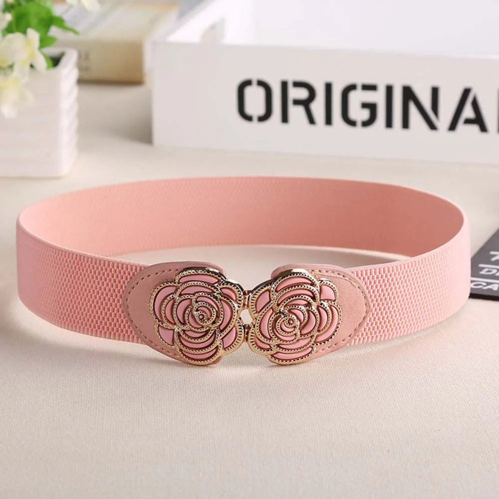 Женский эластичный ремень в стиле ретро с металлическим блеском | Аксессуары для