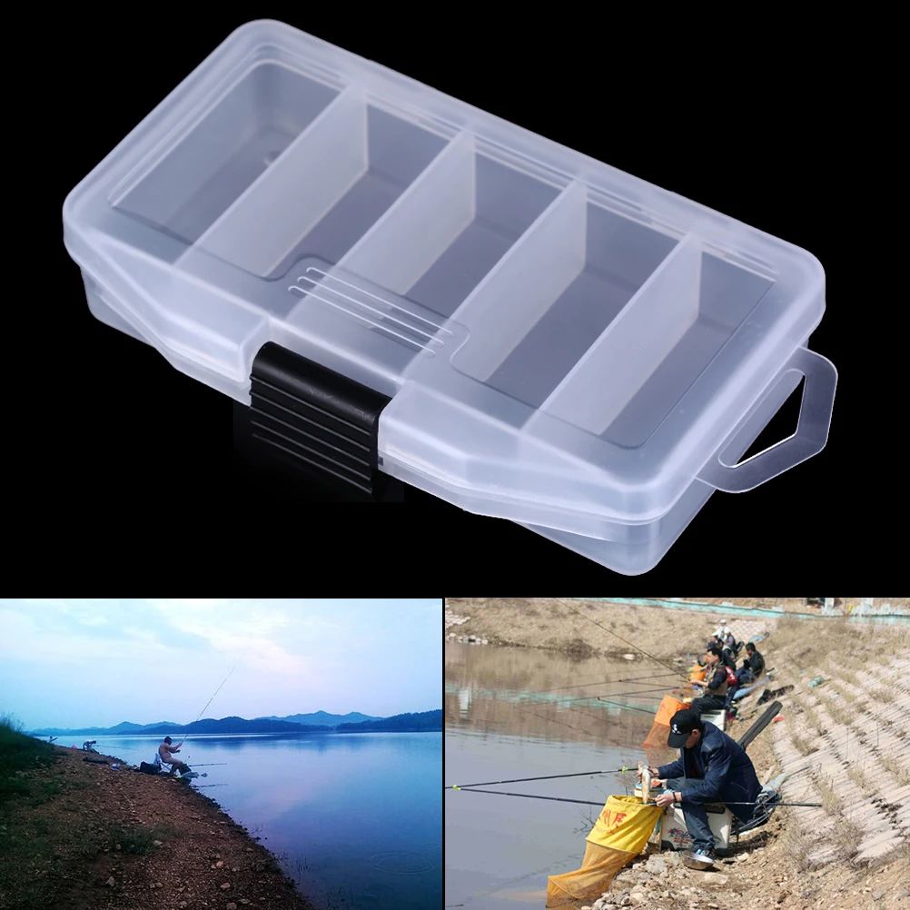 

1PC Bait Box for Fishing Lures Hooks Fishing Tools Transparent Plastic Storage Box Tackle Bait Container Case