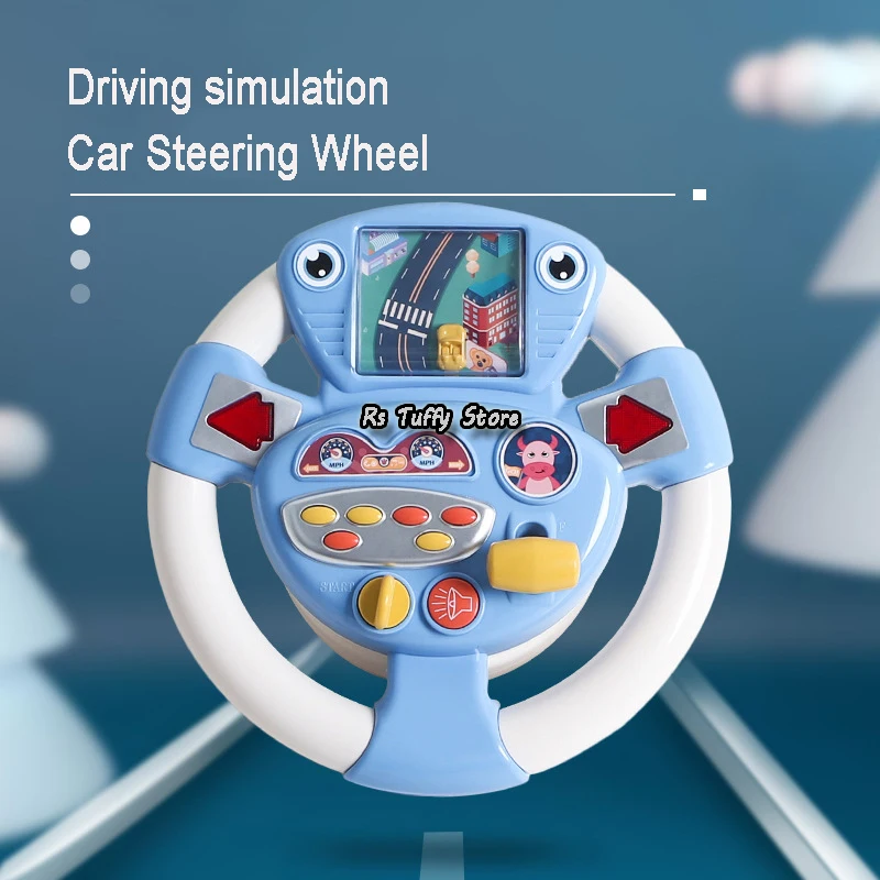 

Children Multifunction Eletric Steering Wheel Driving Simulation with Light Sound Early Education Puzzle Vocal Effect Toys Gift