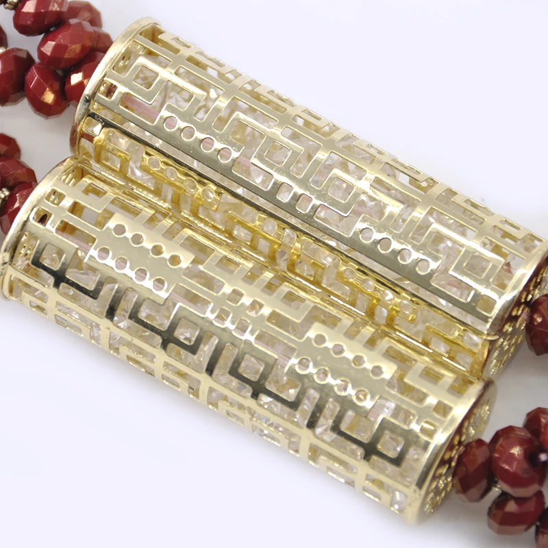 

Ethinic Long Chain Necklace for Women Algeria Beads Necklace Pendant for Caftan Dress Luxury Bridal Long Necklace