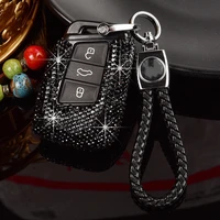 crystal fashion diamond car key protective shell for volkswagen new magotan passat sagitar tiguan lavida car key ornament