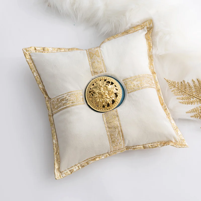 

Luxury Style Pillow Flower Pattern Decoration Round Cushion Round Aromatherapy Pillow With Incense Core 30*30cm