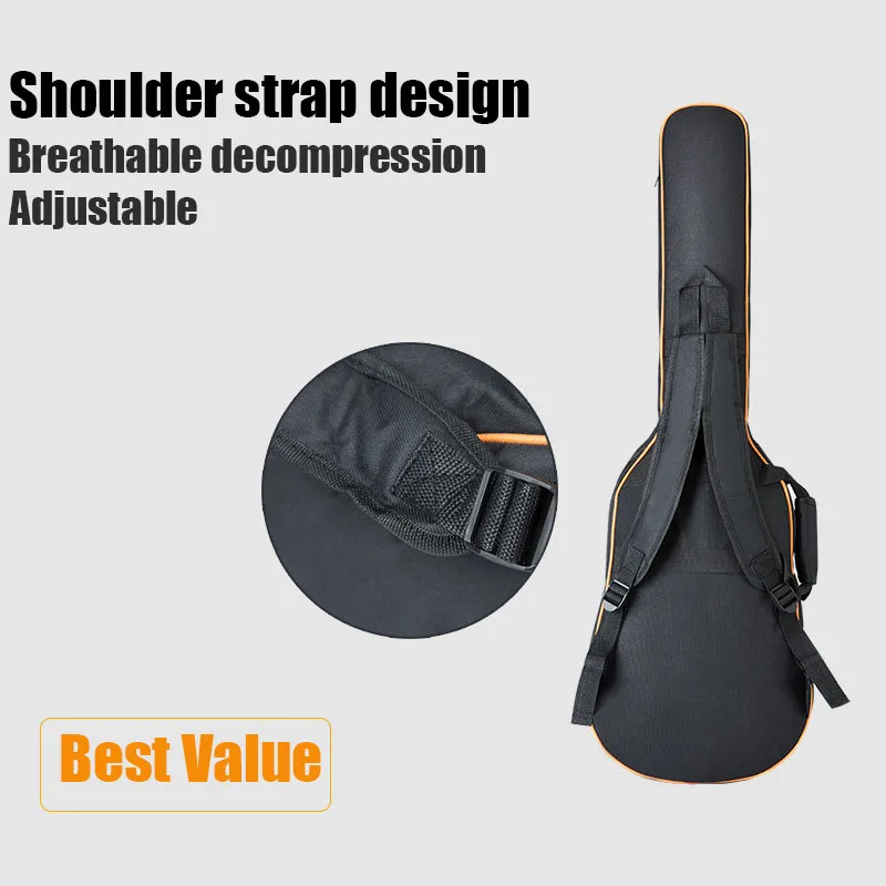 4041 inchs oxford stoff elektrische gitarre fall bunte rand gig bag doppel straps pad 8mm baumwolle verdickung weiche abdeckung free global shipping