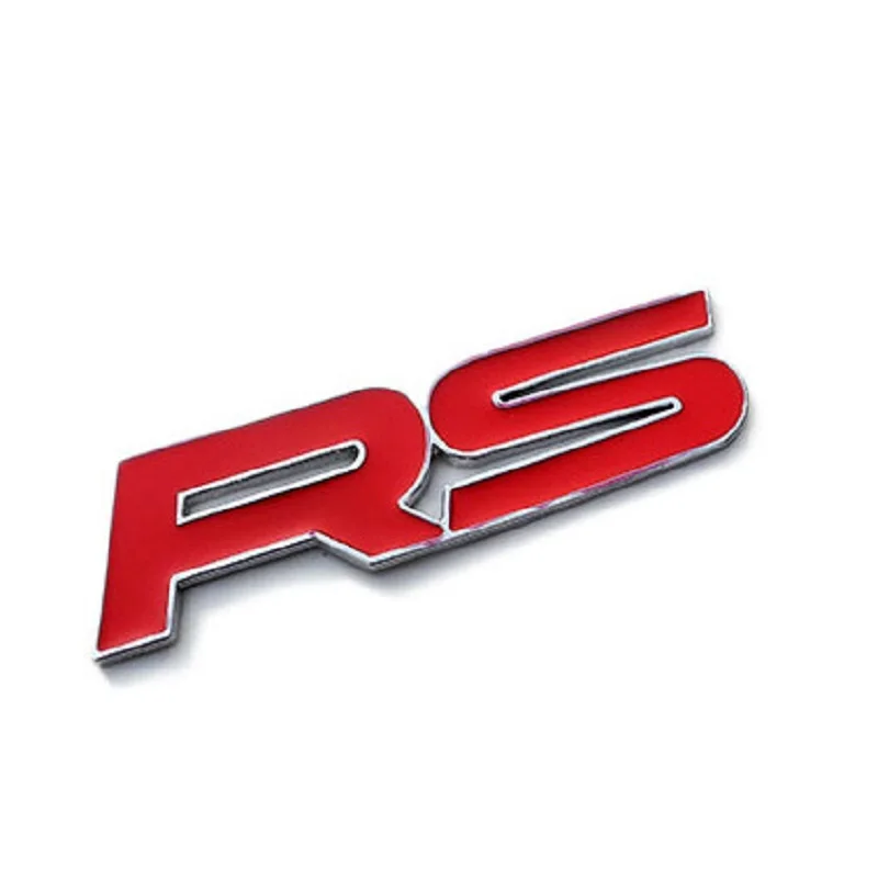 

3D Metal RS Logo Car Styling Emblem Rear Trunk Sticker for Chevrolet Captiva CAVALIER Cruze Spin Optra Trailblazer Orlando Sonic