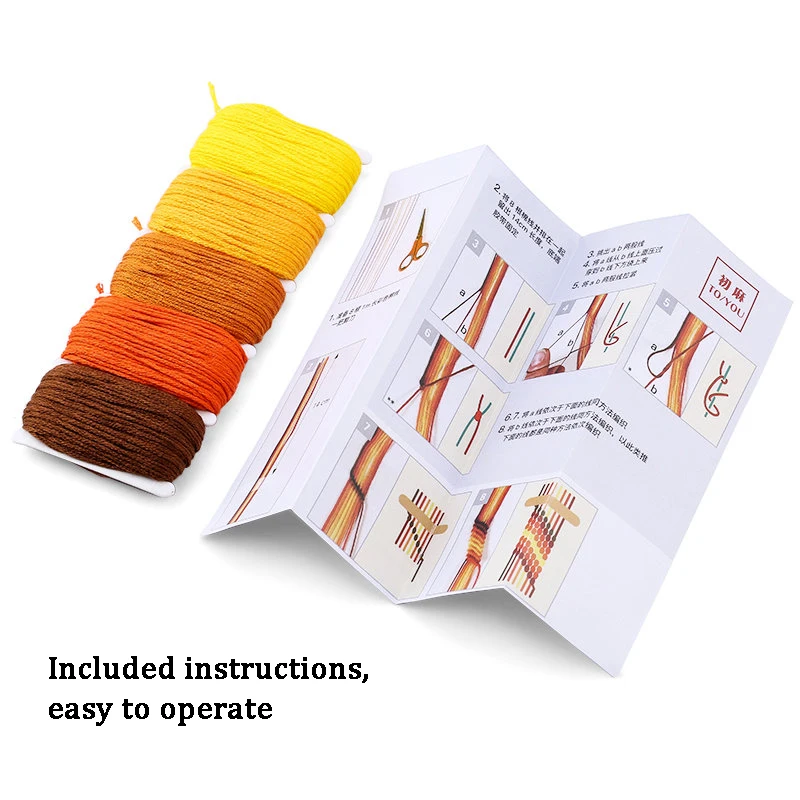 Градиентный цвет полиэстер хлопок плетеный шнур плетеная веревка нить для