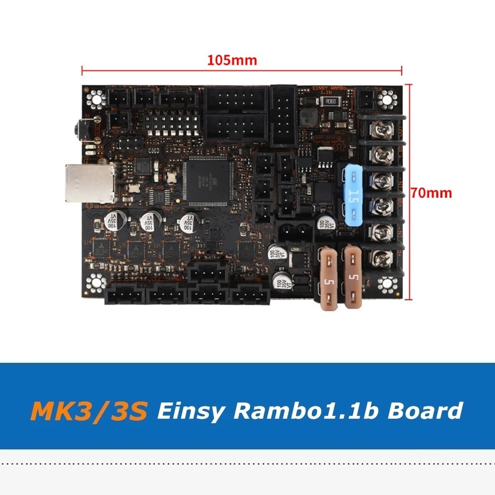Reprap Prusa i3 MK3/3S Einsy Rambo 1.1b Control Board With 4pcs TMC2130 SPI Driver For Prusa I3 MK3 3D Printer Parts