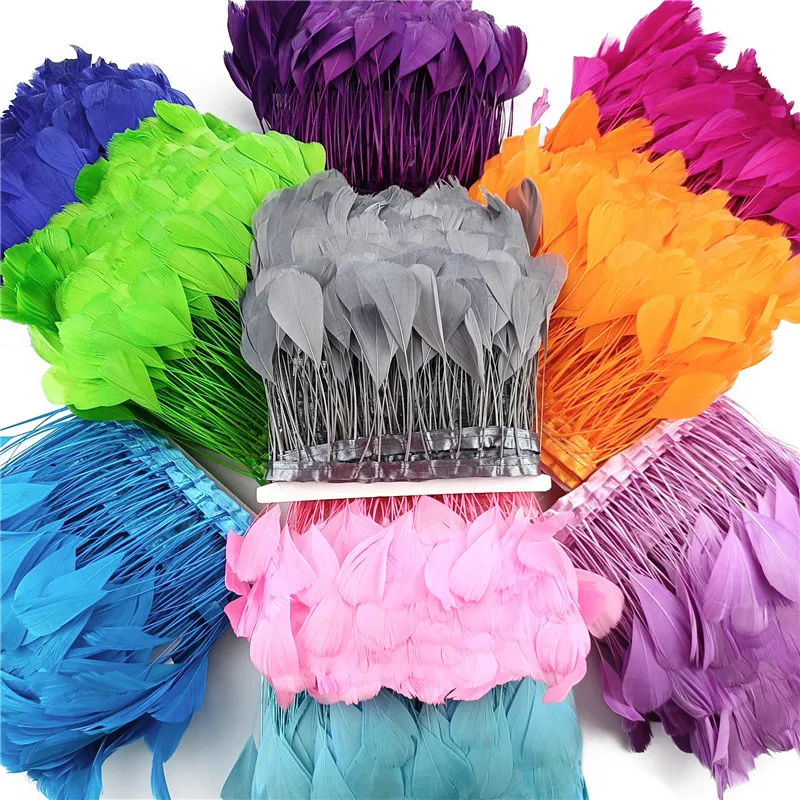 2 метра высшего качества Полосатый чехол с гусиными перьями отделка свадебное