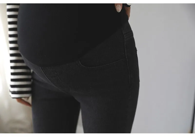 

Maternity Wear 2020 Spring Autumn Nine-Point Maternity Trousers Skinny Pregnancy Pants Lovely Trousers for Pregnant Women