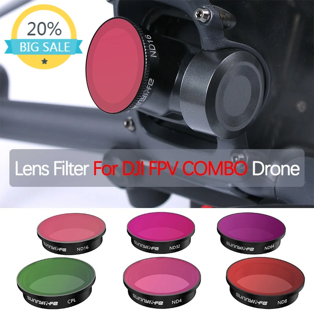 

Drone Gimbal Camera Glass Lens Filter for DJI FPV COMBO CPL Polarizer Filter ND4/8/16/32/64 Filters Protective Accessories