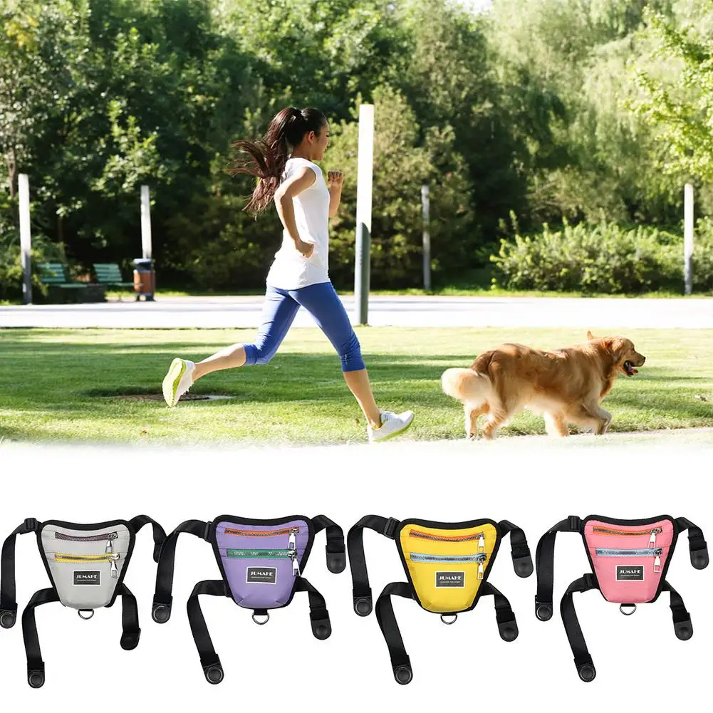 

Dog Backpack Harness Puppy Pack Adjustable Saddle Bag With Pocket Pet Harness Bag With A Metal Ring For Lease With 2 Zippered Po