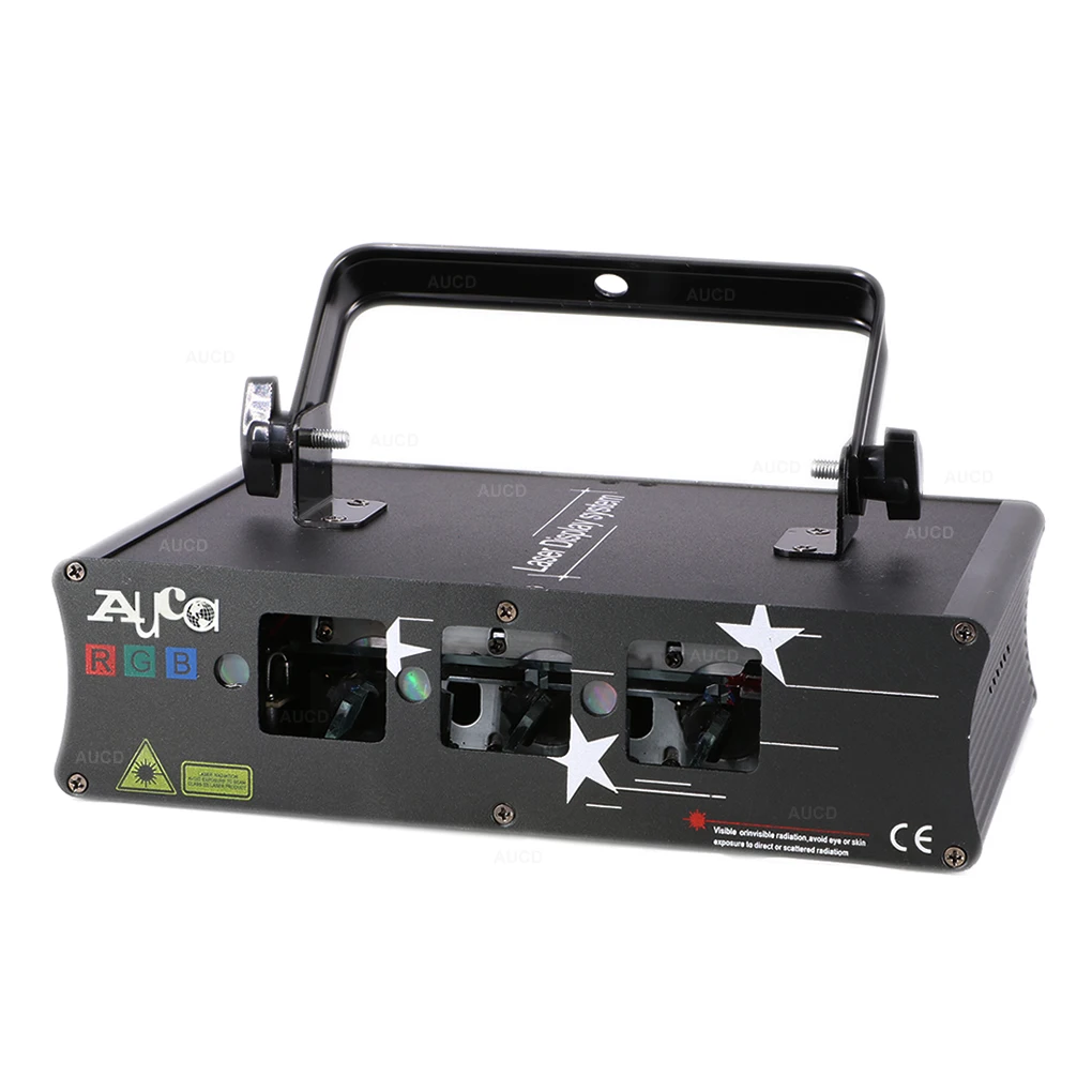 AUCD DMX один 3 объектива Красный Зеленый Синий сканирование луча и RGB пожарный червь решетки микс диско DJ вечерние шоу сценический проектор лазерные огни H-Q6