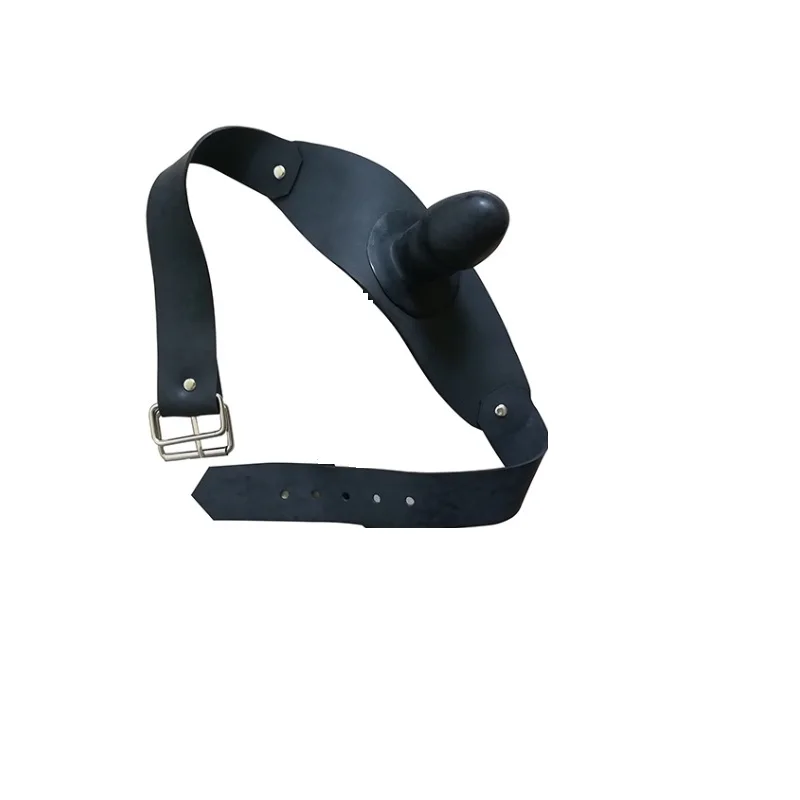 Латексная маска капот Кляпы для рта ремень ушей со сплошной разъем начинкой