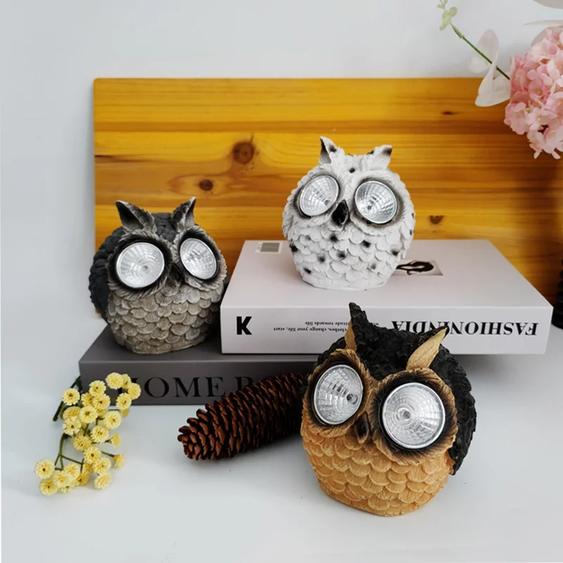 Полимерный креативный ночсветильник на солнечной батарее в виде совы Поттер