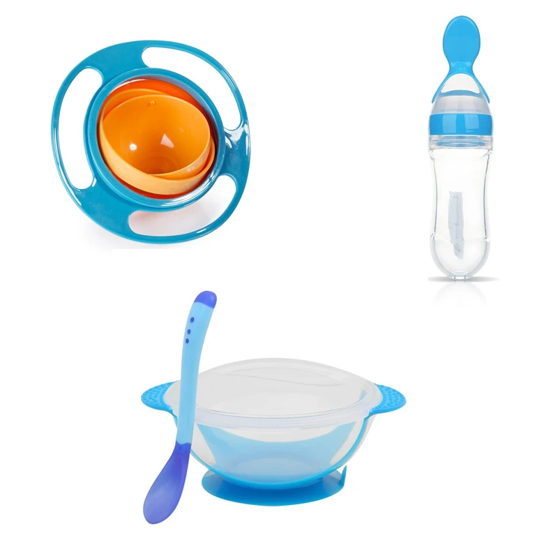

Baby Bowl Set Training Bowl Silicone Spoon Tableware Learning Dishes With Suction Cup Children Training Dinnerware
