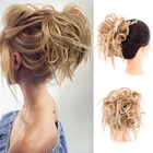 XUANGUANG грязный Scrunchies Эластичная лента прическа гулька волосы синтетический высокая температура прямые шиньон пучок волосы парик натуральные накладные волосы