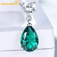 sace gems classic 100 s925 sterling silver emerald gemstone birthstone pendant necklace jewelry gifts fine women jewelry