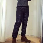 Новые мужские зимние Пуховые брюки, уличные черные толстые теплые спортивные брюки с белым утиным пухом, для кемпинга, походов, ветрозащитные брюки размера плюс 5XL