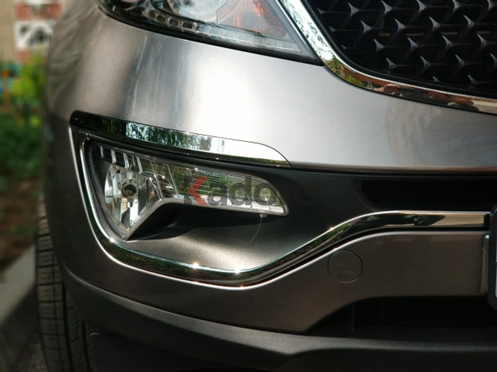 Для Kia Sportage 2010 2011 хромированный передний бампер противотуманный светильник рамка накладка Угловой протектор Аксессуары для стайлинга автомобилей