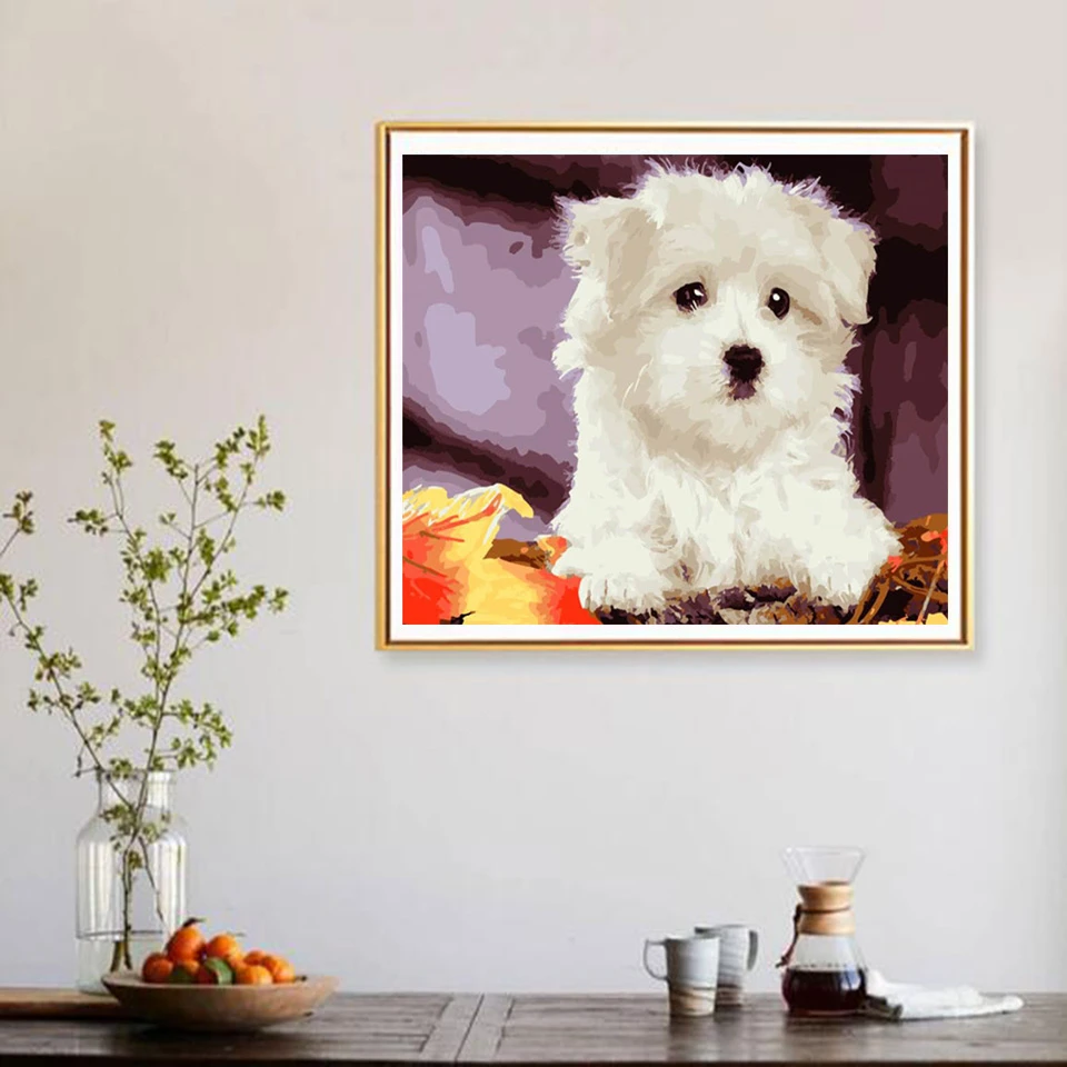 Раскраска по номерам AZQSD животные сделай сам для раскрашивания | Дом и сад