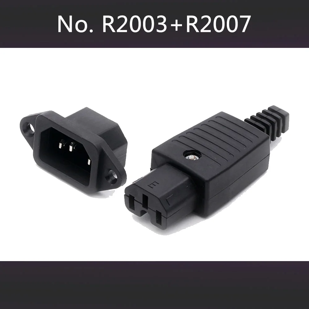 1 шт., разъем питания постоянного/переменного тока, 3 контакта, вилка переменного/постоянного тока, автоматический разъем питания для рисоварки, соединители для проводов, штекер/гнездо