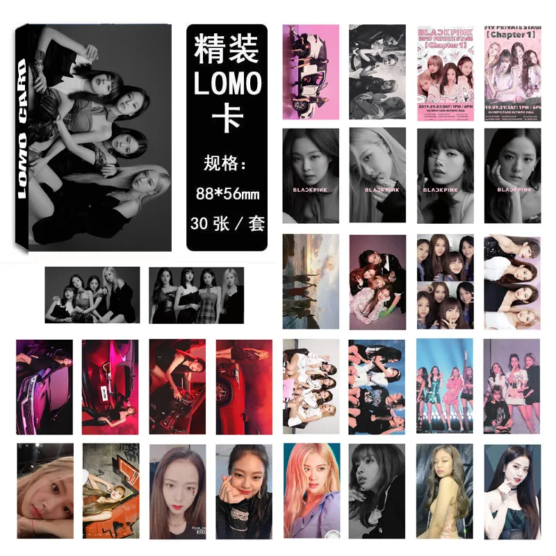 30 шт./компл. Корейский KPOP BLACKPINK девушки альбом фото карты бумажные карты самодельные LOMO карты фотокарты
