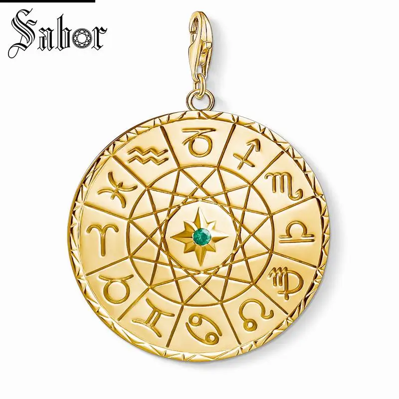 Томас звезда знак монета Золотой шарм подарки Шарм ювелирные изделия для женщин