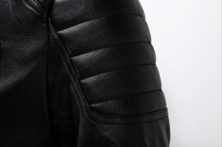 

New Trend Motorcycle Leather Jacket Embroidery Men Leather Jackets and Coats Fashion Slim PU Outwear Black Biker Jacket Male 5XL