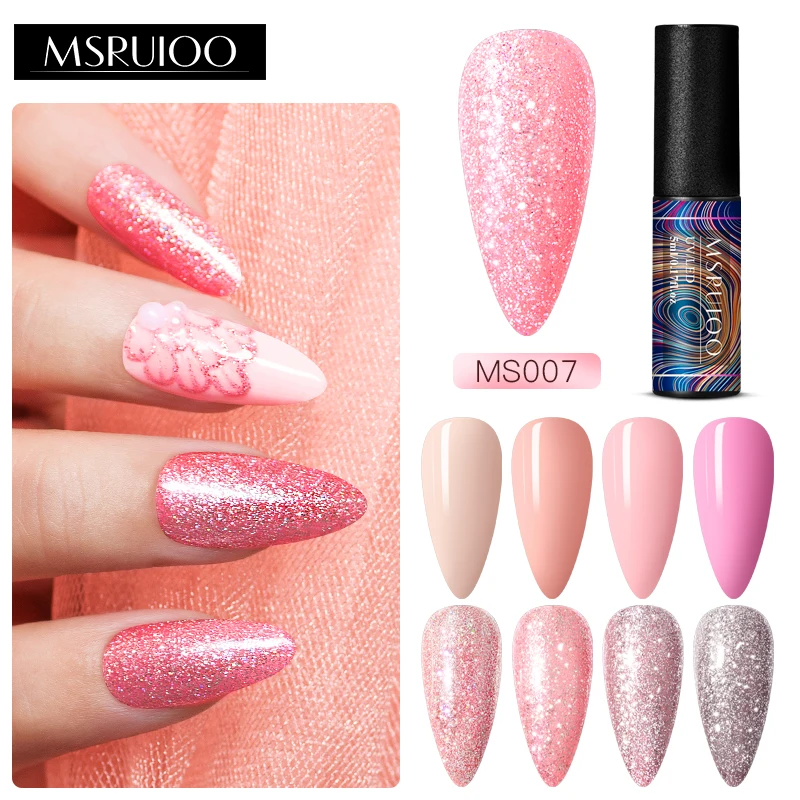 Блестящий Гель лак для ногтей цвета розового золота 5 мл|Гель ногтей| |