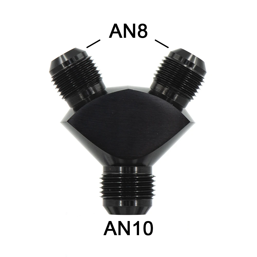 Универсальный алюминиевый Y-образный адаптер для соединения масляной трубы AN6 AN8 AN10 AN12