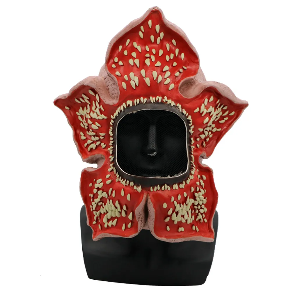 1 шт. Маска на Хэллоуин для взрослых латексная страшная с цветком маскарадная