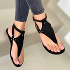 Женские сандалии, летняя пляжная обувь на плоской подошве, Модные металлические Босоножки с открытым носком, женская летняя обувь